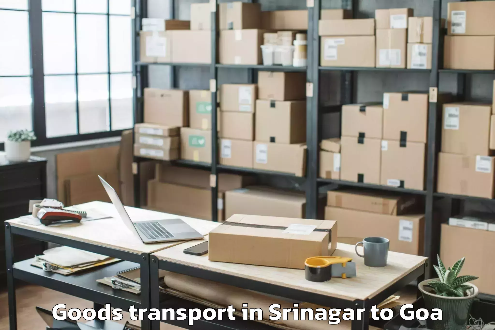 Efficient Srinagar to Aldona Goods Transport